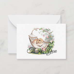 Tarjeta Pequeña Serene Bunny Retreat Gracias