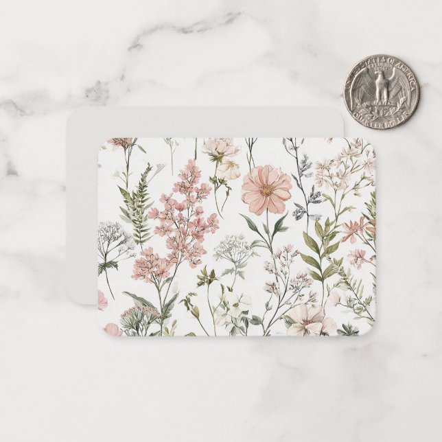 Tarjeta Pequeña Serene Petals (Anverso/Reverso In Situ)