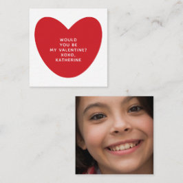 Tarjeta Pequeña ¿Serías mi corazón de San Valentín foto clase