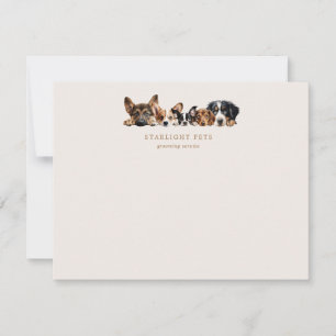 Tarjeta Pequeña Servicio Cute Dogs Grooming