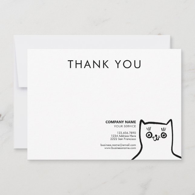 Tarjeta Pequeña Servicio de cuidado de mascotas Gato Gratis (Anverso)