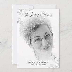 Tarjeta Pequeña Servicio de recuerdo de fotos en blanco y negro: Q