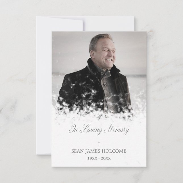 Tarjeta Pequeña Servicio minimalista de recuerdo fotográfico: Quer (Anverso)