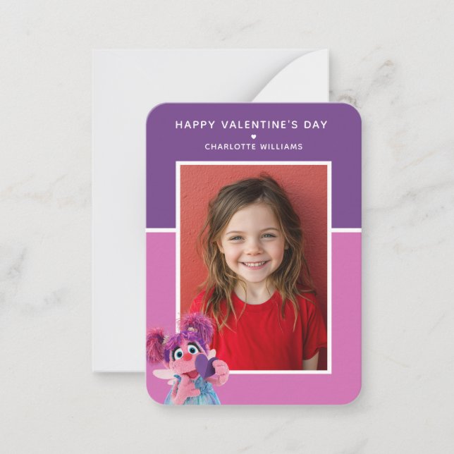 Tarjeta Pequeña Sesame Street | Abby Cadabby Photo Valentine (Anverso)
