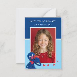 Tarjeta Pequeña Sesame Street Foto de Grover para San Valentín