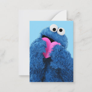 Tarjeta Pequeña Sesame Street   Monstruo de las Galletas Corazón R
