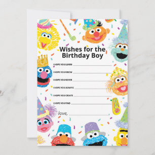 Tarjeta Pequeña Sesame Street Pals Confetti Birthday Boy Wiers