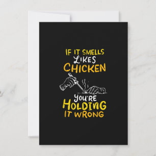 Tarjeta Pequeña Si huele a ropa de soldadura de pollo