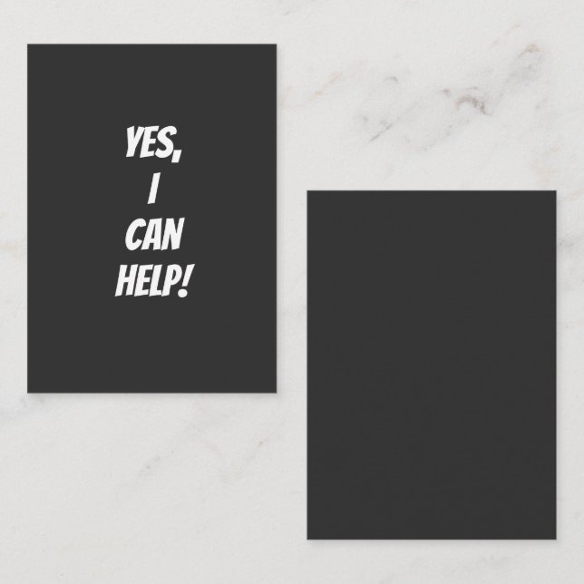 Tarjeta Pequeña ¡Sí, puedo ayudar! (Anverso / Reverso)