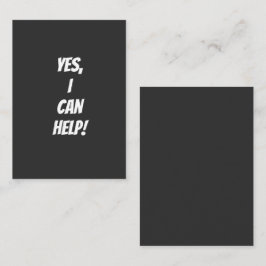 Tarjeta Pequeña ¡Sí, puedo ayudar!