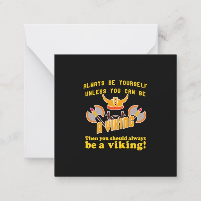 Tarjeta Pequeña Siempre ser un Viking (Anverso)