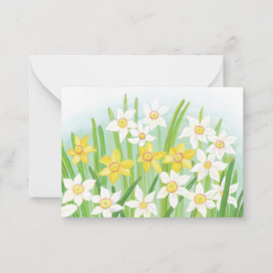 Tarjeta Pequeña Signos de primavera de Daffodils