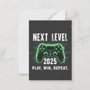 Tarjeta Pequeña Siguiente Nivel 2025 Jugar Ganar Repetir Divertido