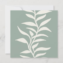 Silueta botánica moderna minimalista en salvia flu