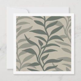 Tarjeta Pequeña Siluetas de plantas elegantes minimalistas en Flow