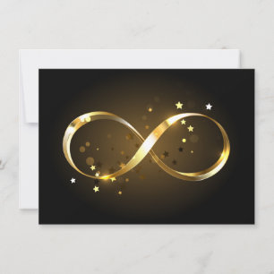 Tarjeta Pequeña Símbolo de infinito dorado