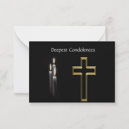 Tarjeta Pequeña Simpatía De Cruces Y Velas