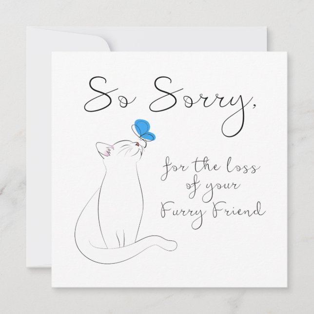 Tarjeta Pequeña Simpatía por el gato mascota (Anverso)