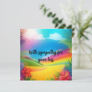 Tarjeta Pequeña Simpatía tropical arcoiris