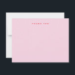 Tarjeta Pequeña Simple Blush Pink Thank You Note Card<br><div class="desc">Share your gratitude with this simple blush pink thank you note card. A soft and elegant color perfect for weddings,  bridal showers,  baby showers,  or everyday notes. The gentle blush tone adds warmth and charm,  creating a modern minimalist look that suits any occasion.</div>