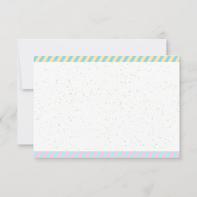 Tarjeta Pequeña Simple Easter Paint Sprinkles Blank (Anverso)