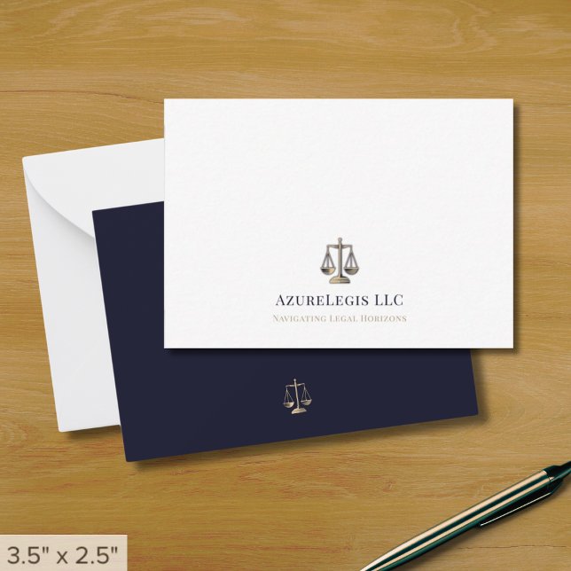 Tarjeta Pequeña Simple Elegante Escala de Justicia Legal (Subido por el creador)