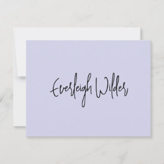 Tarjeta Pequeña Simple escritura Minimalista moderna tipografía vi