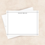 Tarjeta Pequeña Simple Geométrico Moderno Profesional Blanco Negro<br><div class="desc">Este diseño presenta un borde simple de inspiración arquitectónica, con espacio para un nombre/texto en la parte inferior. Haga clic en el botón personalizar si desea ajustar los elementos del diseño y/o modificar aún más el texto. Variaciones de este diseño, colores adicionales, así como productos coordinados están disponibles en nuestra...</div>