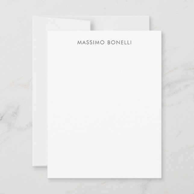 Tarjeta Pequeña Simple Llano Moderno Elegante  (Anverso)