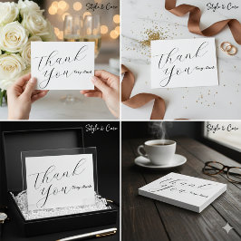 Tarjeta Pequeña Simple Minimalist Thank You Very Much Greeting Car