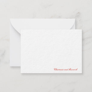Tarjeta Pequeña Simple Minimalista Candy Red