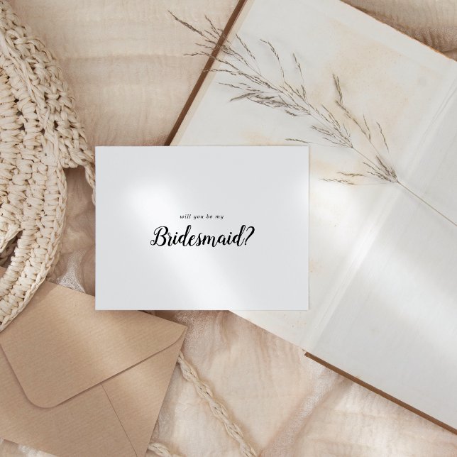 Tarjeta Pequeña Simple Minimalista Serás Mi Novia (Subido por el creador)