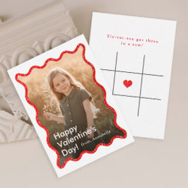 Tarjeta Pequeña Simple Modern Kids Photo Classroom Valentine's