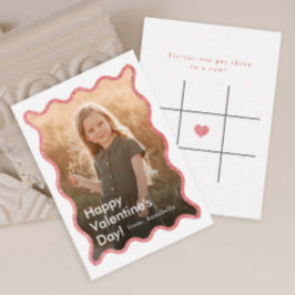 Tarjeta Pequeña Simple Modern Kids Photo Classroom Valentine's