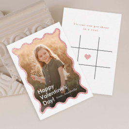 Tarjeta Pequeña Simple Modern Kids Photo Classroom Valentine's