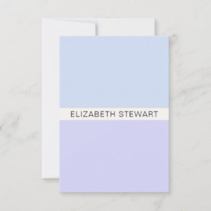 Tarjeta Pequeña Simple Moderno Azul Claro y Lavanda Profesional
