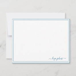 Tarjeta Pequeña Simple Moderno Azul Escritura Profesional 