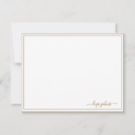 Tarjeta Pequeña Simple Moderno Marrón Script Profesional 