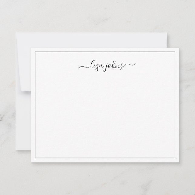 Tarjeta Pequeña Simple Moderno Script Profesional  (Anverso)