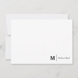 Tarjeta Pequeña Simple Monograma Empresarial 