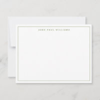 Simple Moss Verde Moderno Profesional Delgado Bord