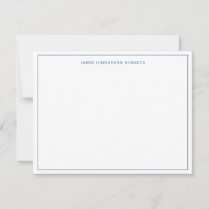 Tarjeta Pequeña Simple Navy azul profesional frontera moderna