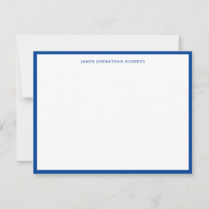 Tarjeta Pequeña Simple Navy azul Profesional Moderno Borde grueso
