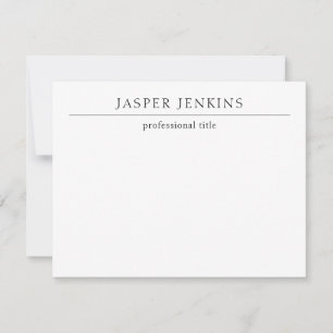 Tarjeta Pequeña Simple negro y blanco minimalista moderno