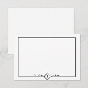 Tarjeta Pequeña Simple personalizado en blanco y negro