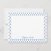Simple Polka Dot Blue Personalizado Borde delgado