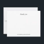 Tarjeta Pequeña Simple Thank You Couple Personalized<br><div class="desc">Express your gratitude with this simple and elegant couple thank you note card. Perfect for weddings, engagements, bridal showers, or anniversary celebrations, its clean design allows you to personalise with your names, initials, or a special message. This custom thank you card combines modern simplicity with heartfelt sentiment, making it ideal...</div>