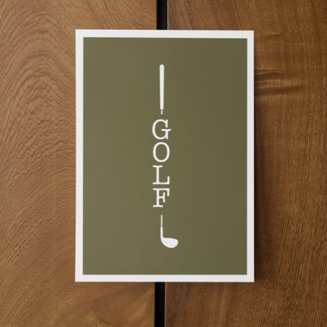 Tarjeta Pequeña Simple tipografía moderna Golf Blank (Subido por el creador)
