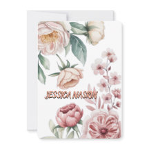 Simple WhiteRose y suave floral rosa pastel