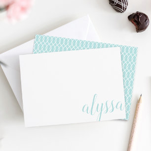 Tarjeta Pequeña Simple y elegante caligrafía personalizada plana
